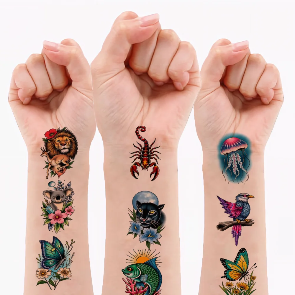 63pcs Temporary Tattoo Decorative Stickers Waterproof Long-lasting Body Stickers Butterfly Stickers For Shoulders Men Arms 
63pcs Temporary Tattoo Decorative Stickers Waterproof Long-lasting Body Stickers Butterfly Stickers For Shoulders Men Arms