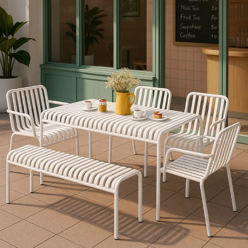 Modern outdoor leisure tables and chairs courtyard simple balcony famous Internet celebrity wrought iron outdoor outdoor tables
Modern outdoor leisure tables and chairs courtyard simple balcony famous Internet celebrity wrought iron outdoor outdoor tables