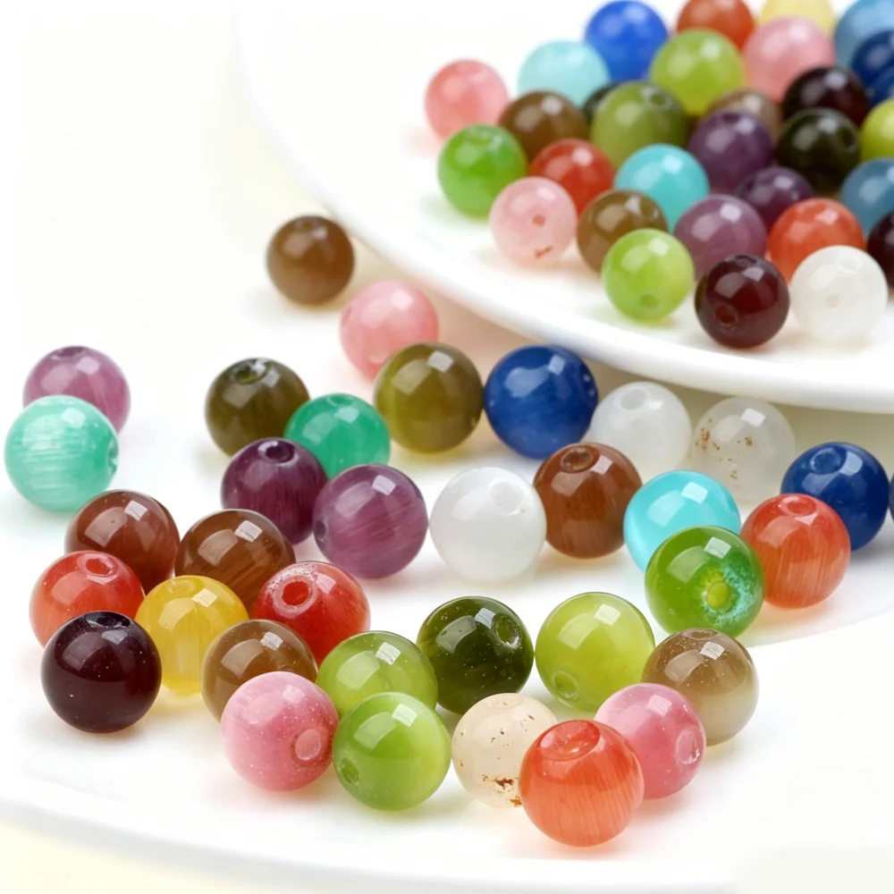 4 6 8 mm Natural Stone Multicolor Cat Eye Stone Beads Opal Round Beads For DIY Jewelry Making Bracelet Accessories
4 6 8 mm Natural Stone Multicolor Cat Eye Stone Beads Opal Round Beads For DIY Jewelry Making Bracelet Accessories