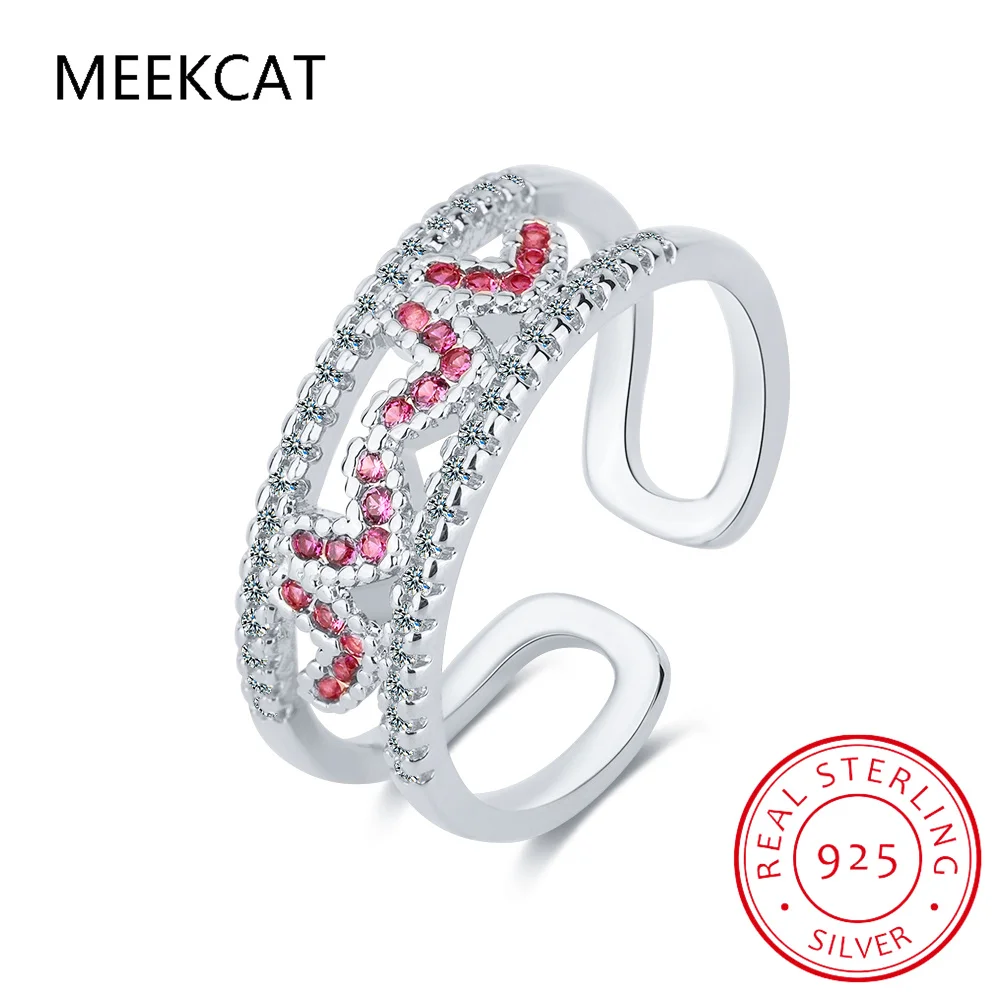 Love Heart Created Pink Sapphire 925 Sterling Silver Stackable Diamond Double Layer Open Ring for Women Gemstone Fine Jewelry
Love Heart Created Pink Sapphire 925 Sterling Silver Stackable Diamond Double Layer Open Ring for Women Gemstone Fine Jewelry
