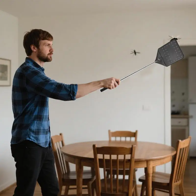 Fly Swatter For Indoors Retractable Leather Fly Swatter For Indoors Handheld Zapper Racket With Metal Handle Flying Catcher Tool
Fly Swatter For Indoors Retractable Leather Fly Swatter For Indoors Handheld Zapper Racket With Metal Handle Flying Catcher Tool
