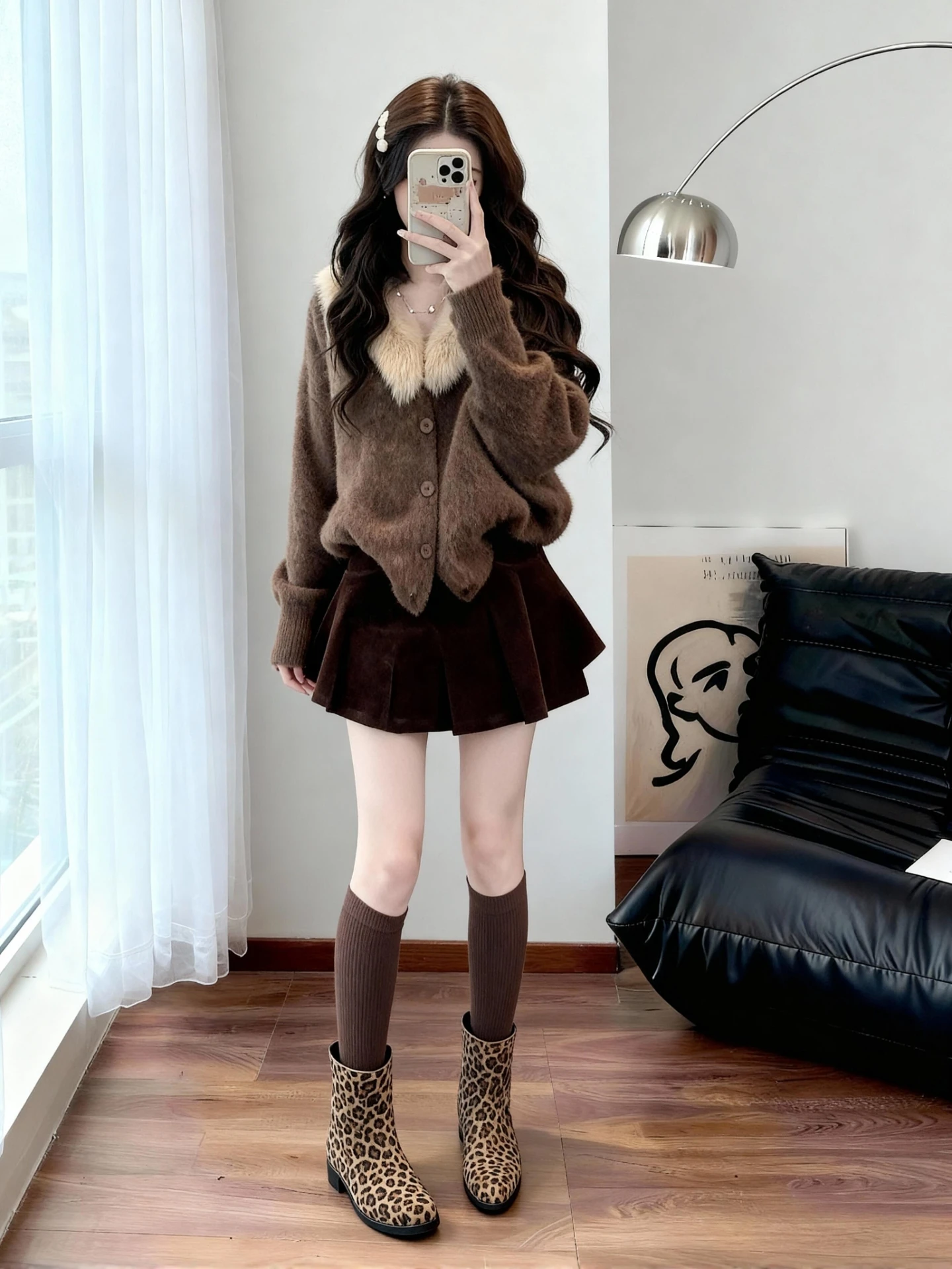 Winter Faion plus Size Knitted Sweater Coat with Fur Collar And ort Skirt Pants Set for Women Beautiful And Ele
Winter Faion plus Size Knitted Sweater Coat with Fur Collar And ort Skirt Pants Set for Women Beautiful And Ele
