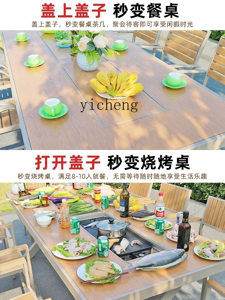 Outdoor Desk-Chair Garden Leisure Barbecue Table and Chair Combination Household Carbon Baking Table luxury home decor
Outdoor Desk-Chair Garden Leisure Barbecue Table and Chair Combination Household Carbon Baking Table luxury home decor