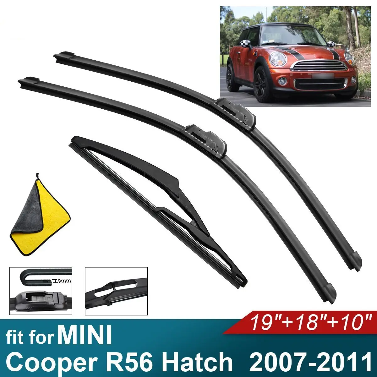 Car Windshield Wiper Blades Fit For MINI Cooper R56 Hatch Rear Wiper Blades Soft Rubber Auto Front Windscreen
Car Windshield Wiper Blades Fit For MINI Cooper R56 Hatch Rear Wiper Blades Soft Rubber Auto Front Windscreen