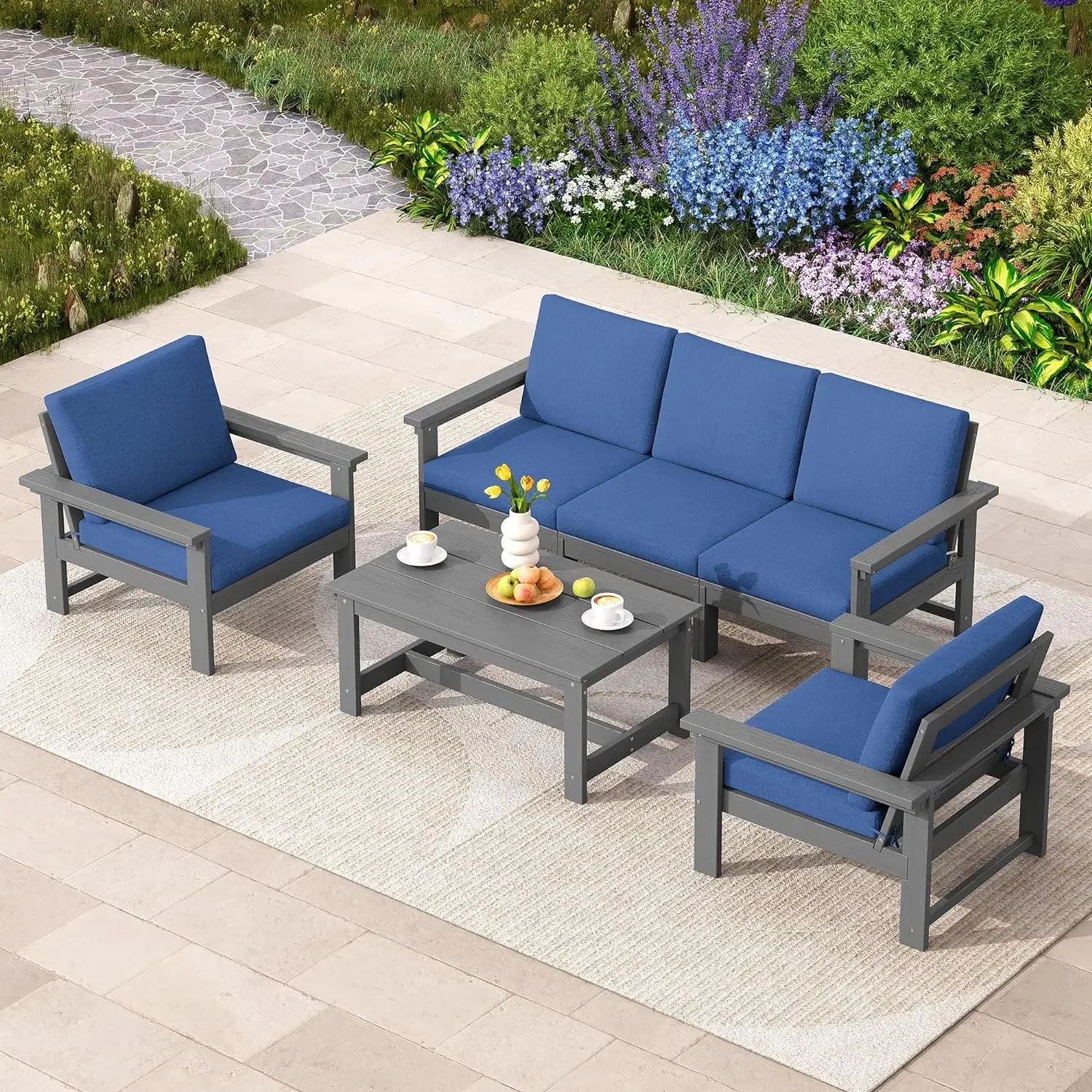 Outdoor Patio Furniture Set, 3/4/7 Pieces Outdoor Sectional Conversation Sofa Set, Weather Resistant Patio Couch Furniture
Outdoor Patio Furniture Set, 3/4/7 Pieces Outdoor Sectional Conversation Sofa Set, Weather Resistant Patio Couch Furniture