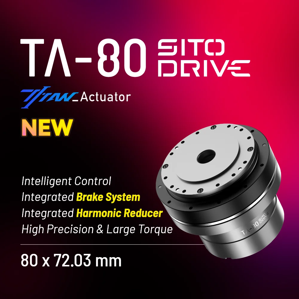 Sito TA80 24V Can Dual Encoder High Torque Brushless DC Servo Motor Small Harmonic Drive 100 Reducer Gearmotor Robot Actuator
Sito TA80 24V Can Dual Encoder High Torque Brushless DC Servo Motor Small Harmonic Drive 100 Reducer Gearmotor Robot Actuator