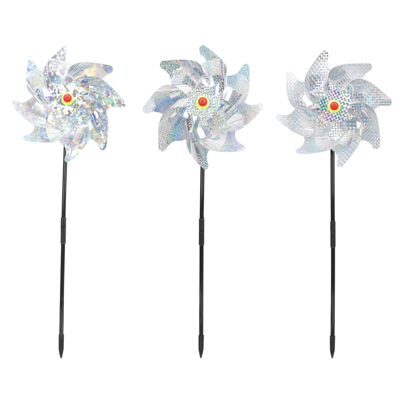 3 pcs PET Pinwheel Windmill Bird Repeller Durable Design Suitable for Railway Farms Garden Supply Pest Scarer Decorative
3 pcs PET Pinwheel Windmill Bird Repeller Durable Design Suitable for Railway Farms Garden Supply Pest Scarer Decorative