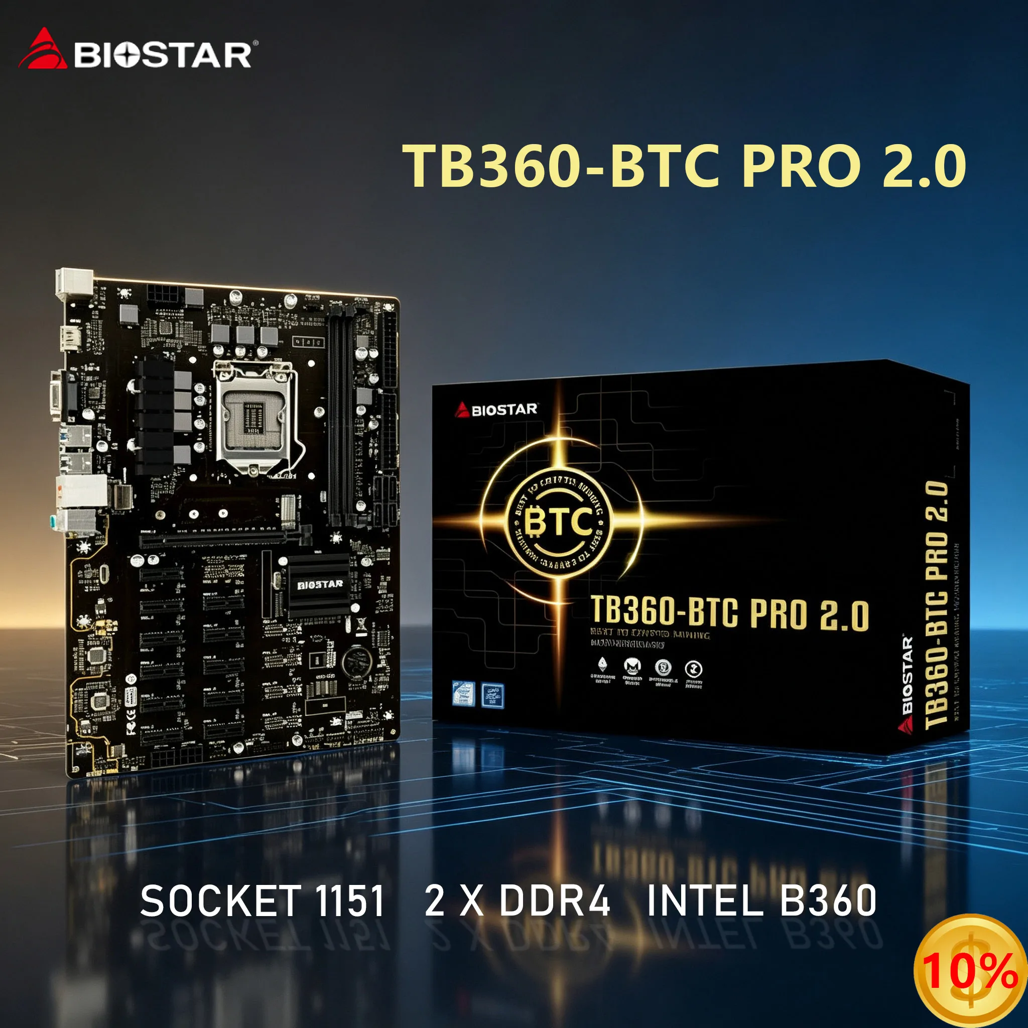 BIOSTAR TB360-BTC PRO 2.0 Motherboard Intel B360 LGA1151 DDR4 32 GB M.2 ATX Support 9700K 8700K 9400F 8400T 8350K 9500cpu
BIOSTAR TB360-BTC PRO 2.0 Motherboard Intel B360 LGA1151 DDR4 32 GB M.2 ATX Support 9700K 8700K 9400F 8400T 8350K 9500cpu