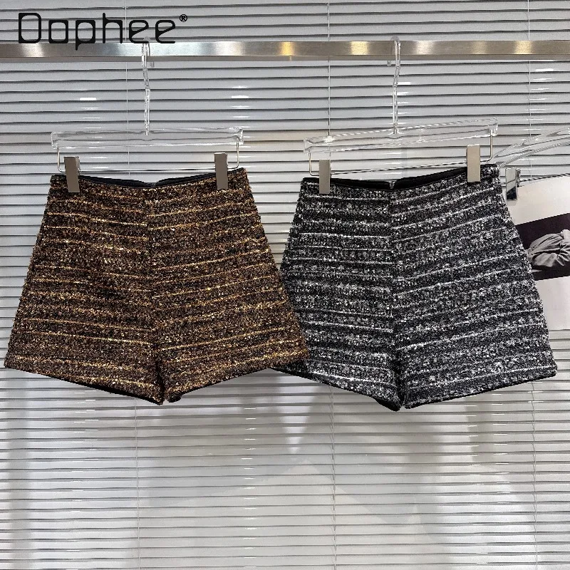 Новые элегантные твидовые шорты в стиле французской роскоши, весна 2026, корейский шик, с высокой талией, стройнящие, сексуальные, широкие штанины, для женщин
Новые элегантные твидовые шорты в стиле французской роскоши, весна 2026, корейский шик, с высокой талией, стройнящие, сексуальные, широкие штанины, для женщин
