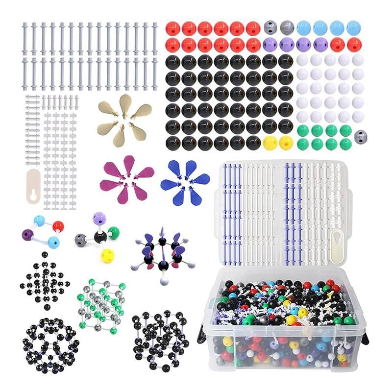 Molecular Structure Model Kit, 974 PCS Molecular Ball Model, With Atomic/Charge-Cloud, Inorganic Model Kit For Student
Molecular Structure Model Kit, 974 PCS Molecular Ball Model, With Atomic/Charge-Cloud, Inorganic Model Kit For Student