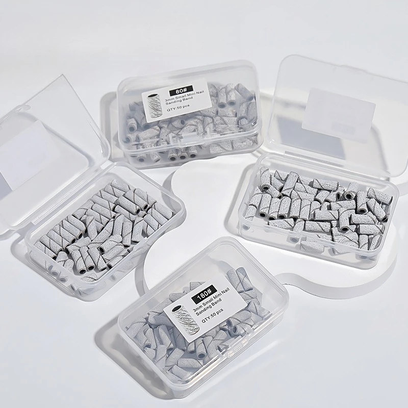 10x50Pcs/Box 3mm Nail Sanding Bands 80/120/150/180/240 Grit Electric Nail File Acessory Gel Polishing Manicure Tool
10x50Pcs/Box 3mm Nail Sanding Bands 80/120/150/180/240 Grit Electric Nail File Acessory Gel Polishing Manicure Tool