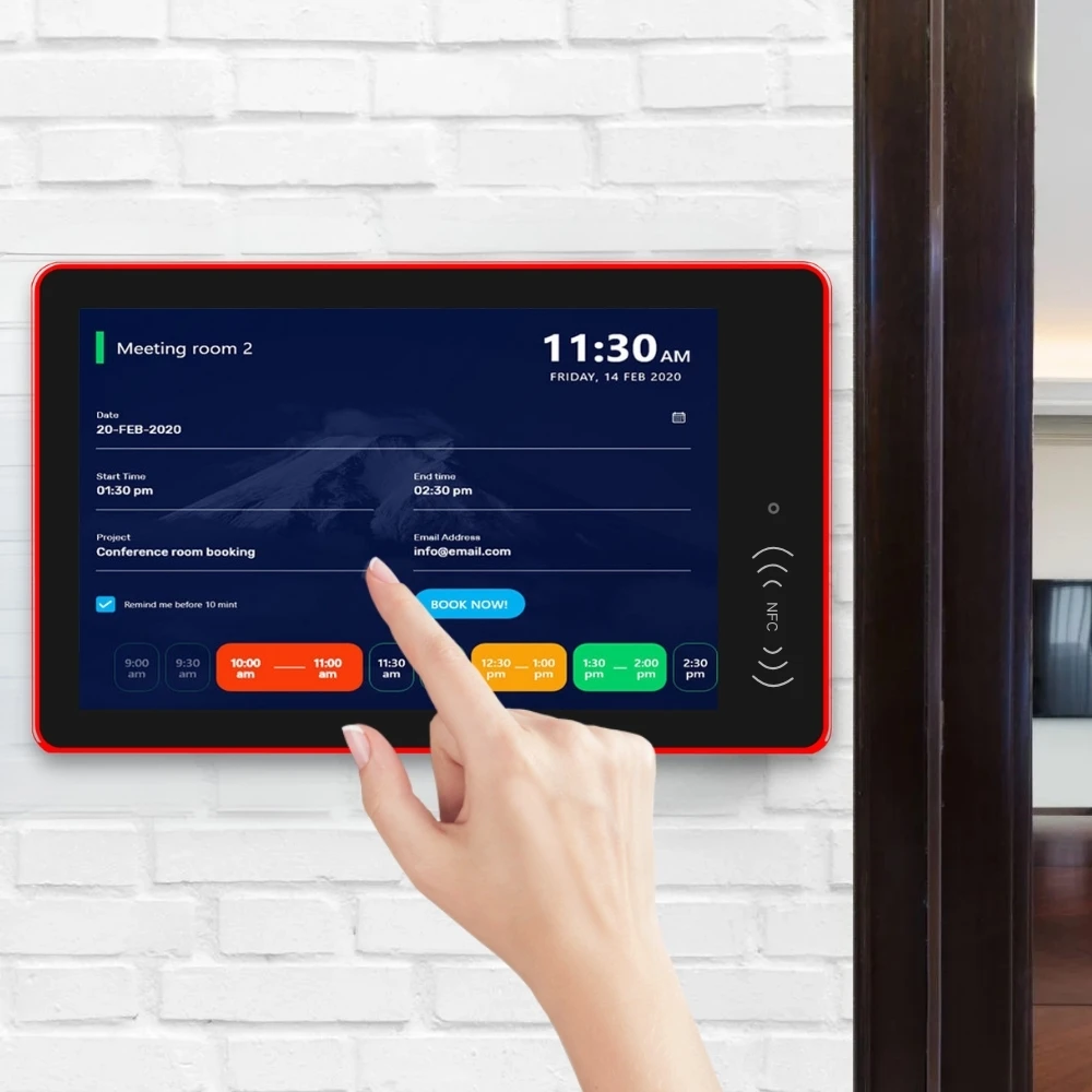 10,1-дюймовая цифровая вывеска для бизнес-рекламы, растянутый дисплей, настенное крепление, система бронирования, светодиодная световая панель для встреч
10,1-дюймовая цифровая вывеска для бизнес-рекламы, растянутый дисплей, настенное крепление, система бронирования, светодиодная световая панель для встреч