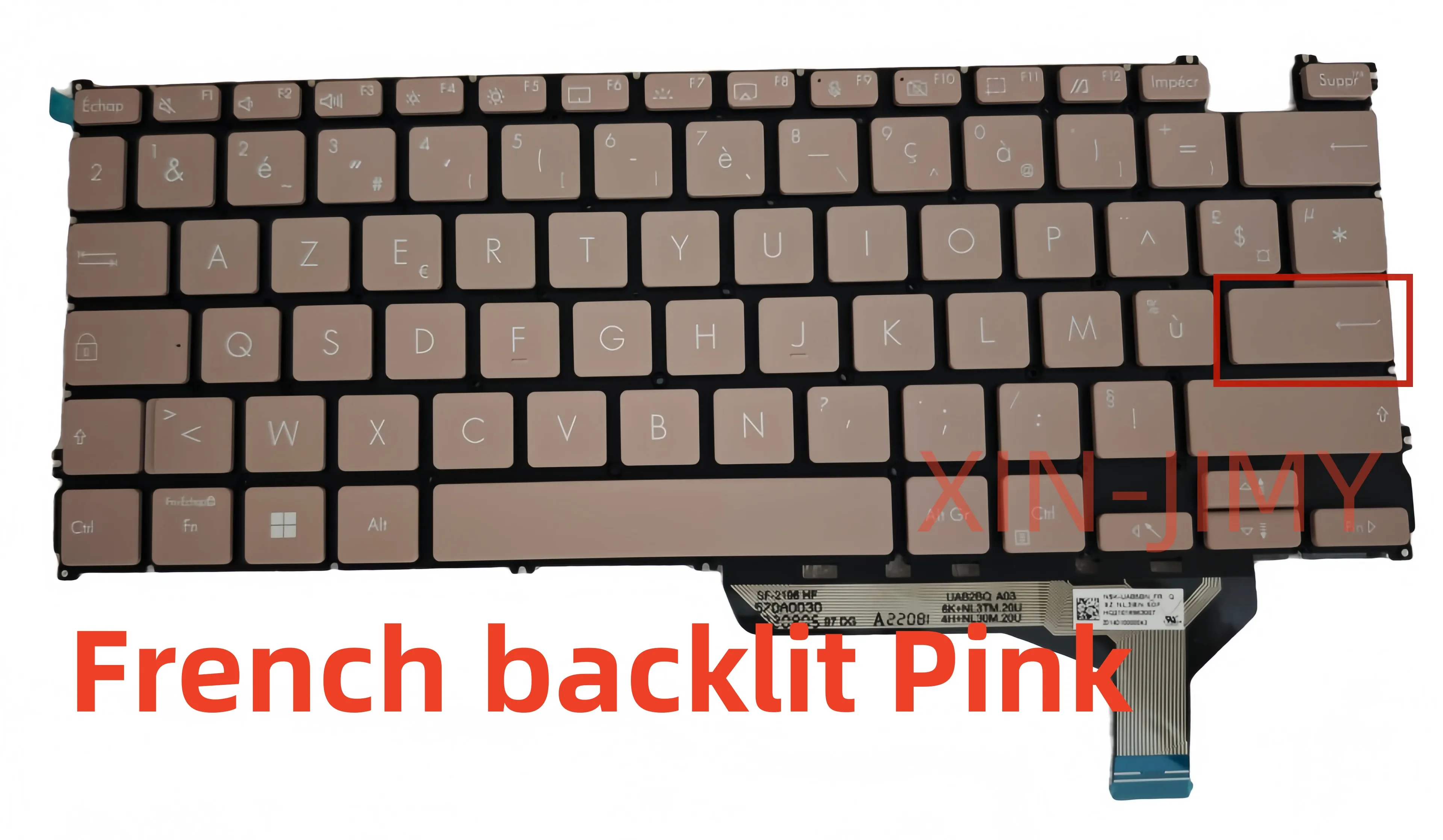 Клавиатура для ноутбука с французской раскладкой для ASUS Zenbook S 13 UM5302 RM5302 BM5302, розовая с подсветкой, маленький вход, 6 винтов
Клавиатура для ноутбука с французской раскладкой для ASUS Zenbook S 13 UM5302 RM5302 BM5302, розовая с подсветкой, маленький вход, 6 винтов