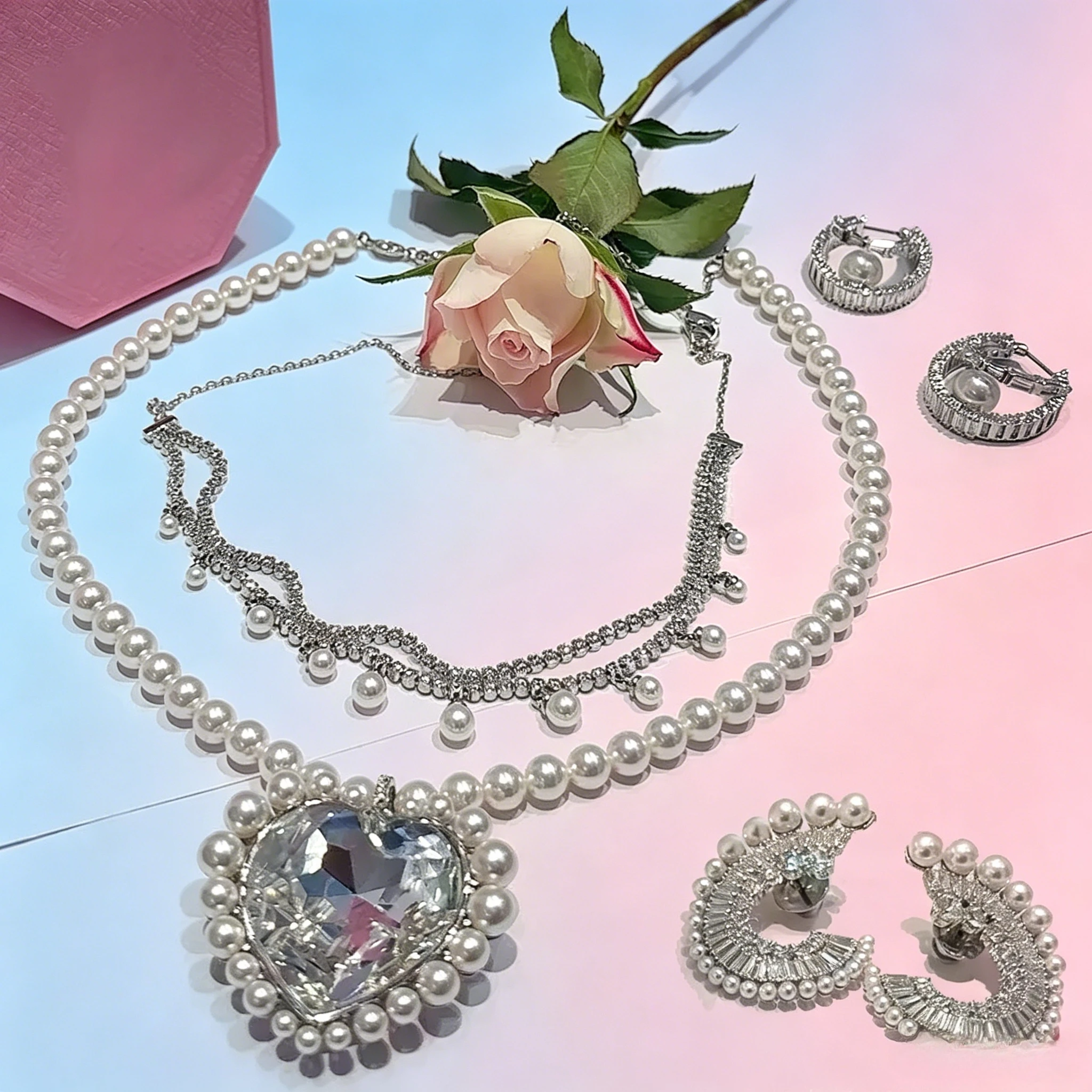 Original Heart Necklace 2026 Women's High Jewelry Set Luxury Pearl Necklace Earrings Ring Bracelet Suitable for Wedding Gifts
Original Heart Necklace 2026 Women's High Jewelry Set Luxury Pearl Necklace Earrings Ring Bracelet Suitable for Wedding Gifts