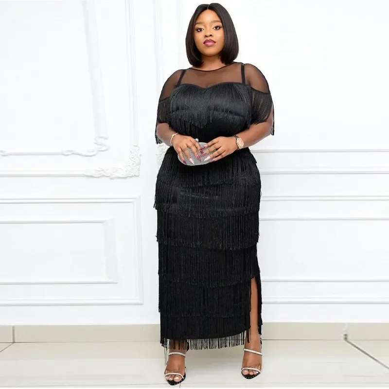 Women Black Plus Size Dress Patchwork Mesh See Through Party Celebrate Event Tight Summer Bodycon Sexy Prom Occasion Robes New
Women Black Plus Size Dress Patchwork Mesh See Through Party Celebrate Event Tight Summer Bodycon Sexy Prom Occasion Robes New