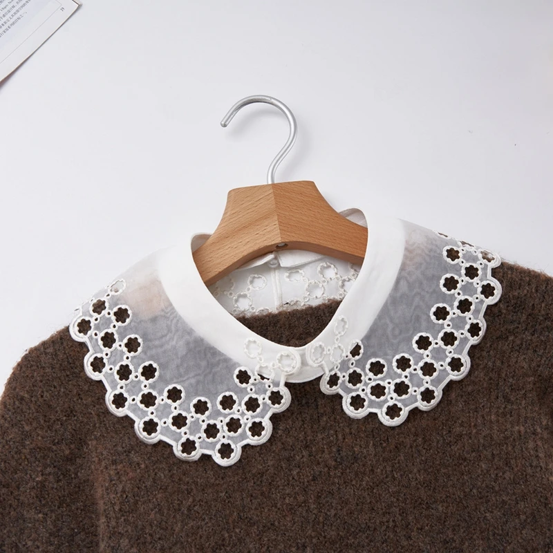 Embroidery Hollowed Out Doll Collar Sweater Shirt Fake Collar Neck Lapel Tops Detachable Necklace
Embroidery Hollowed Out Doll Collar Sweater Shirt Fake Collar Neck Lapel Tops Detachable Necklace