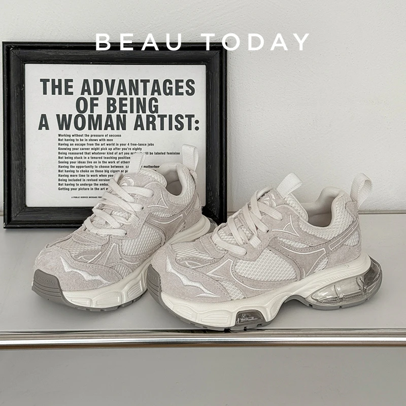 BEAUTODAY Sport Sneakers Women Cow Suede Leather Mesh Patchwork Thick Sole Trainers Lace-up Ladies Casual Shoes Handmade 29A59
BEAUTODAY Sport Sneakers Women Cow Suede Leather Mesh Patchwork Thick Sole Trainers Lace-up Ladies Casual Shoes Handmade 29A59