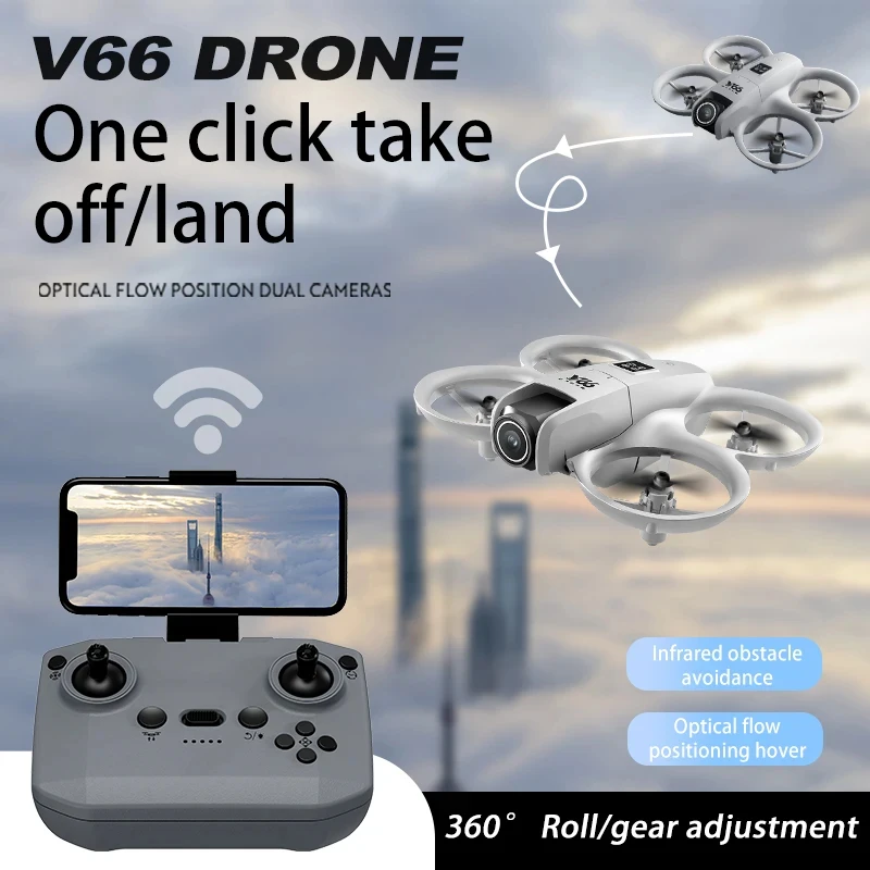 Latest V66 Drone 4K Profession HD Wide Angle Camera WiFi FPVRC Dron Height Keep Helicopter Foldable Quadcopter Children's Gift
Latest V66 Drone 4K Profession HD Wide Angle Camera WiFi FPVRC Dron Height Keep Helicopter Foldable Quadcopter Children's Gift