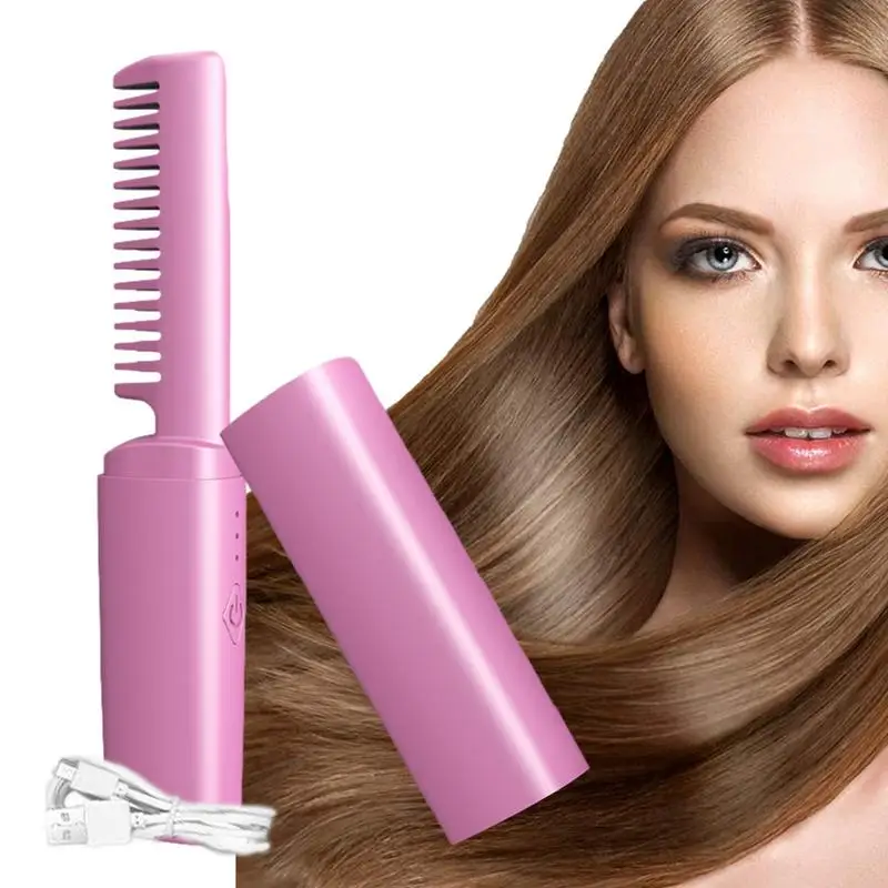 Mini Hair Straightener Hot Comb Hair Styling Tool Hair Brush Straightener Comb USB Rechargeable Electric Hair Straightener Brush
Mini Hair Straightener Hot Comb Hair Styling Tool Hair Brush Straightener Comb USB Rechargeable Electric Hair Straightener Brush