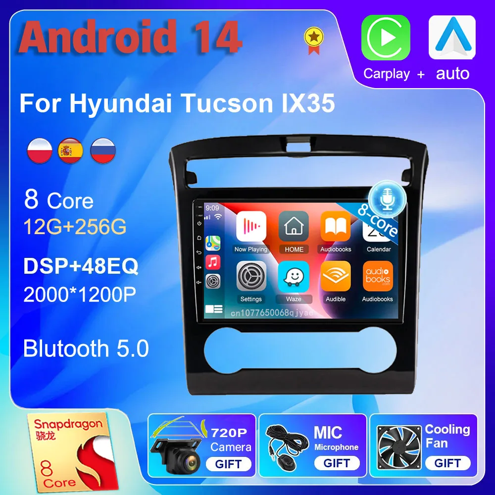 Android 14 wifi+4G Carplay AUTO Car Radio For Hyundai Tucson IX35 2020 - 2022 Navigation GPS Video Player Stereo Multimedia DVD
Android 14 wifi+4G Carplay AUTO Car Radio For Hyundai Tucson IX35 2020 - 2022 Navigation GPS Video Player Stereo Multimedia DVD