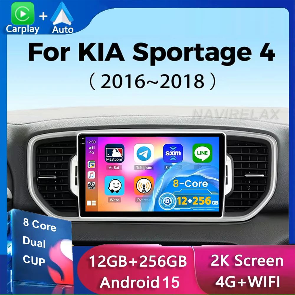 Android 15 Car Radio Carplay For Kia Sportage 4 QL 2016 - 2018 Navigation GPS Multimedia Player stereo wifi+4G Auto BT 360Camera
Android 15 Car Radio Carplay For Kia Sportage 4 QL 2016 - 2018 Navigation GPS Multimedia Player stereo wifi+4G Auto BT 360Camera