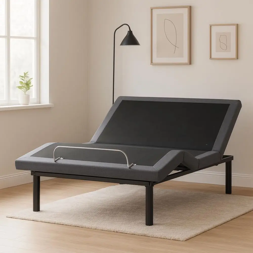 Idealbase Queen Adjustable Bed Base with Massage, USB Ports, Under-Bed Light, WirelRemote, 800 Lb acity, Gray Metal e, Easy Asse
Idealbase Queen Adjustable Bed Base with Massage, USB Ports, Under-Bed Light, WirelRemote, 800 Lb acity, Gray Metal e, Easy Asse