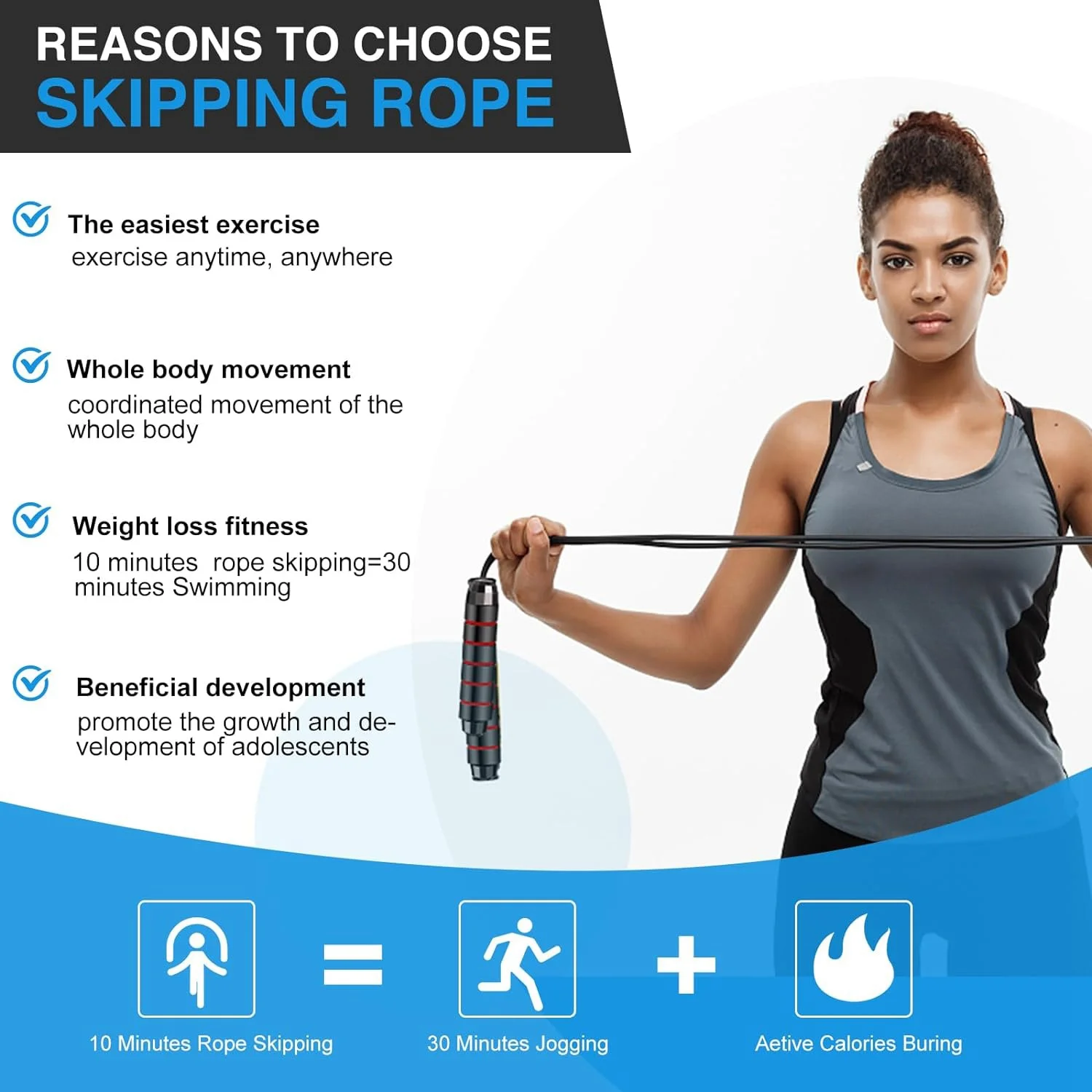 AZ-Adjustable Skipping Rope,Tangle-Free Rapid Speed Jumping Rope For Cardio, Endurance Training Durable High Guality
AZ-Adjustable Skipping Rope,Tangle-Free Rapid Speed Jumping Rope For Cardio, Endurance Training Durable High Guality
