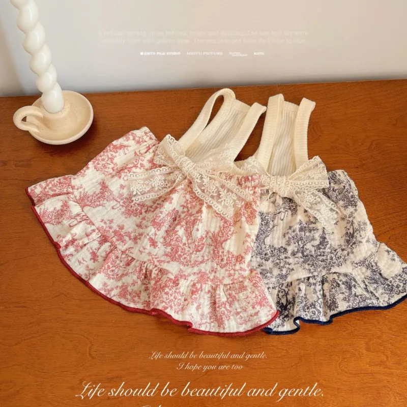 Fashion Pet Dog Clothes Dog Summer French style Floral Bow Retro Skirt Princess Puppy Dresses Teddy Bear Small Dog Strap Skirt
Fashion Pet Dog Clothes Dog Summer French style Floral Bow Retro Skirt Princess Puppy Dresses Teddy Bear Small Dog Strap Skirt