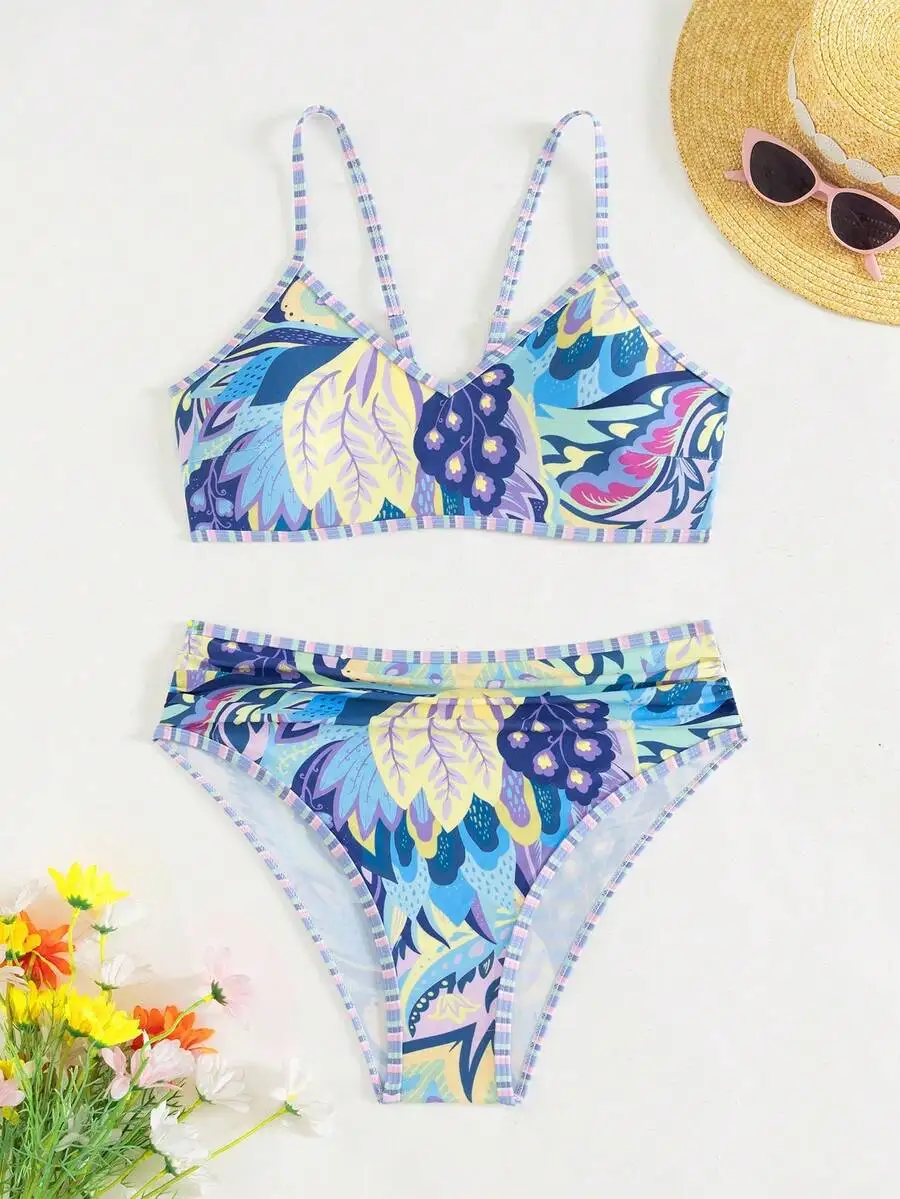 Women Floral Print Halter Top High Waist Bikini Set Summer Beach Swimsuit
Women Floral Print Halter Top High Waist Bikini Set Summer Beach Swimsuit