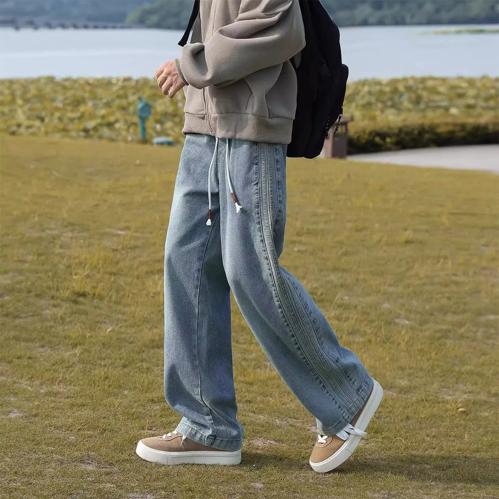 American High Street Waed Vintage Loose Thin Jeans Men Summer Casual Wide Leg Long Pants Straight Tube Trousers
American High Street Waed Vintage Loose Thin Jeans Men Summer Casual Wide Leg Long Pants Straight Tube Trousers