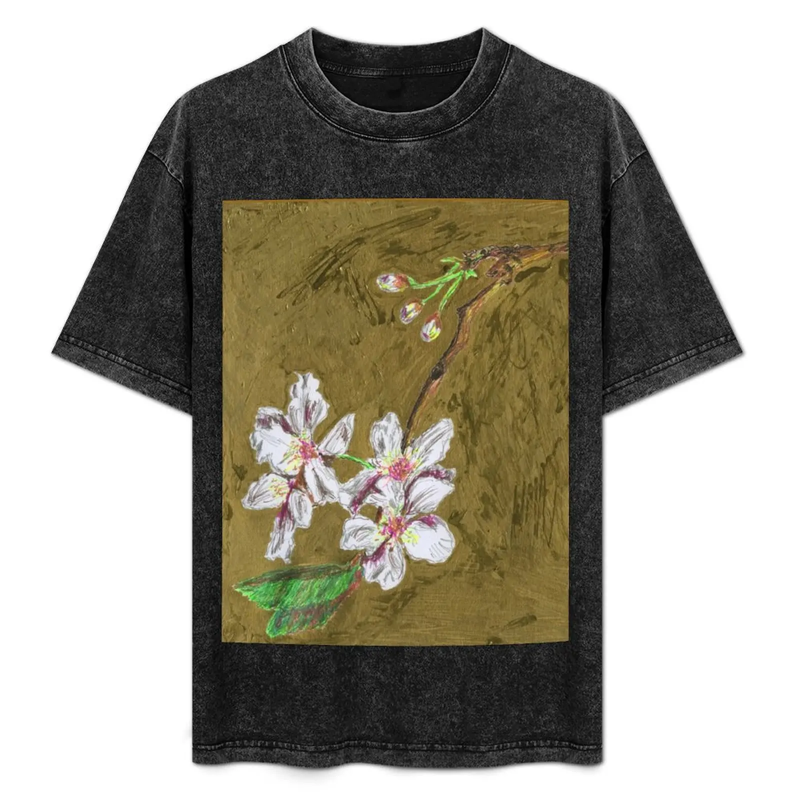 Ephemeral White Cherry Blossom on Gold T-Shirt Work Comfort T-Shirt for Men
Ephemeral White Cherry Blossom on Gold T-Shirt Work Comfort T-Shirt for Men