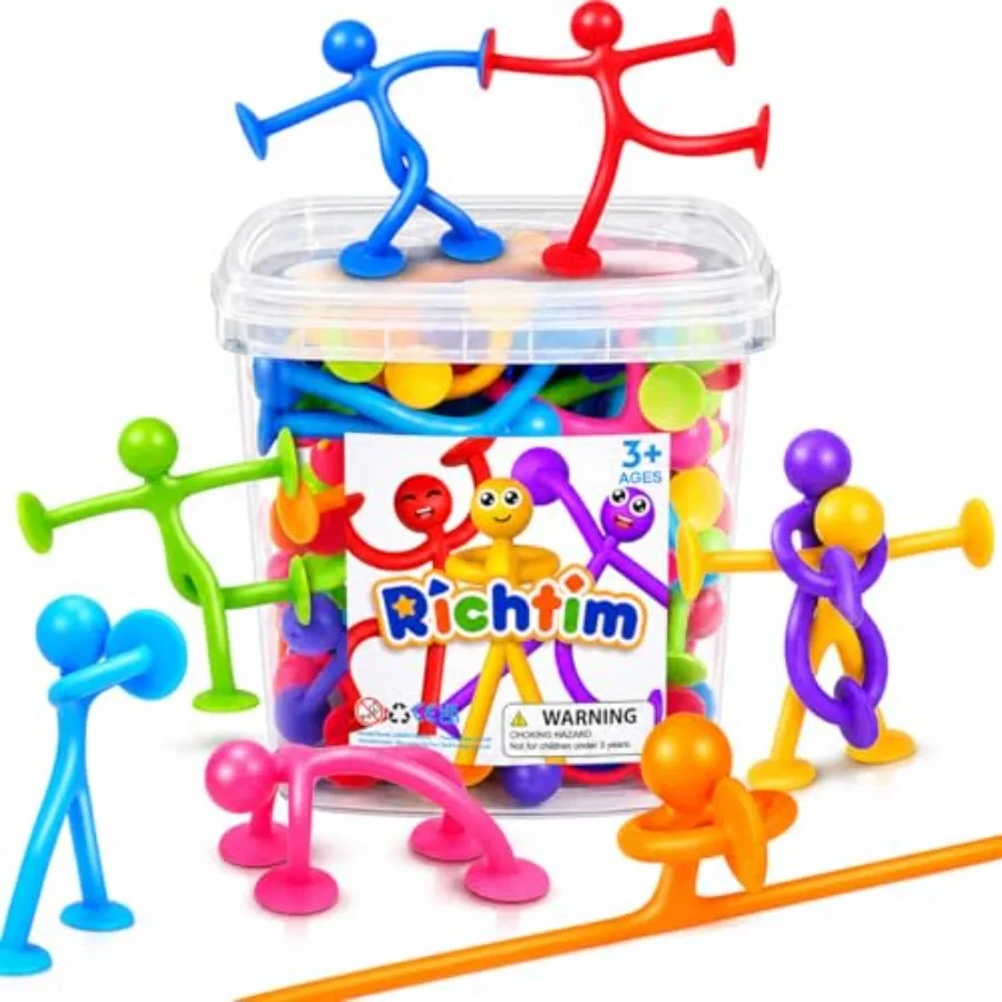 Suction Cup Fidget Sensory Toys: 48 Pack Suction Cup People Toys Fidget Toy for Autism Autistic ADHD Ages 3+, Creative Travel T
Suction Cup Fidget Sensory Toys: 48 Pack Suction Cup People Toys Fidget Toy for Autism Autistic ADHD Ages 3+, Creative Travel T