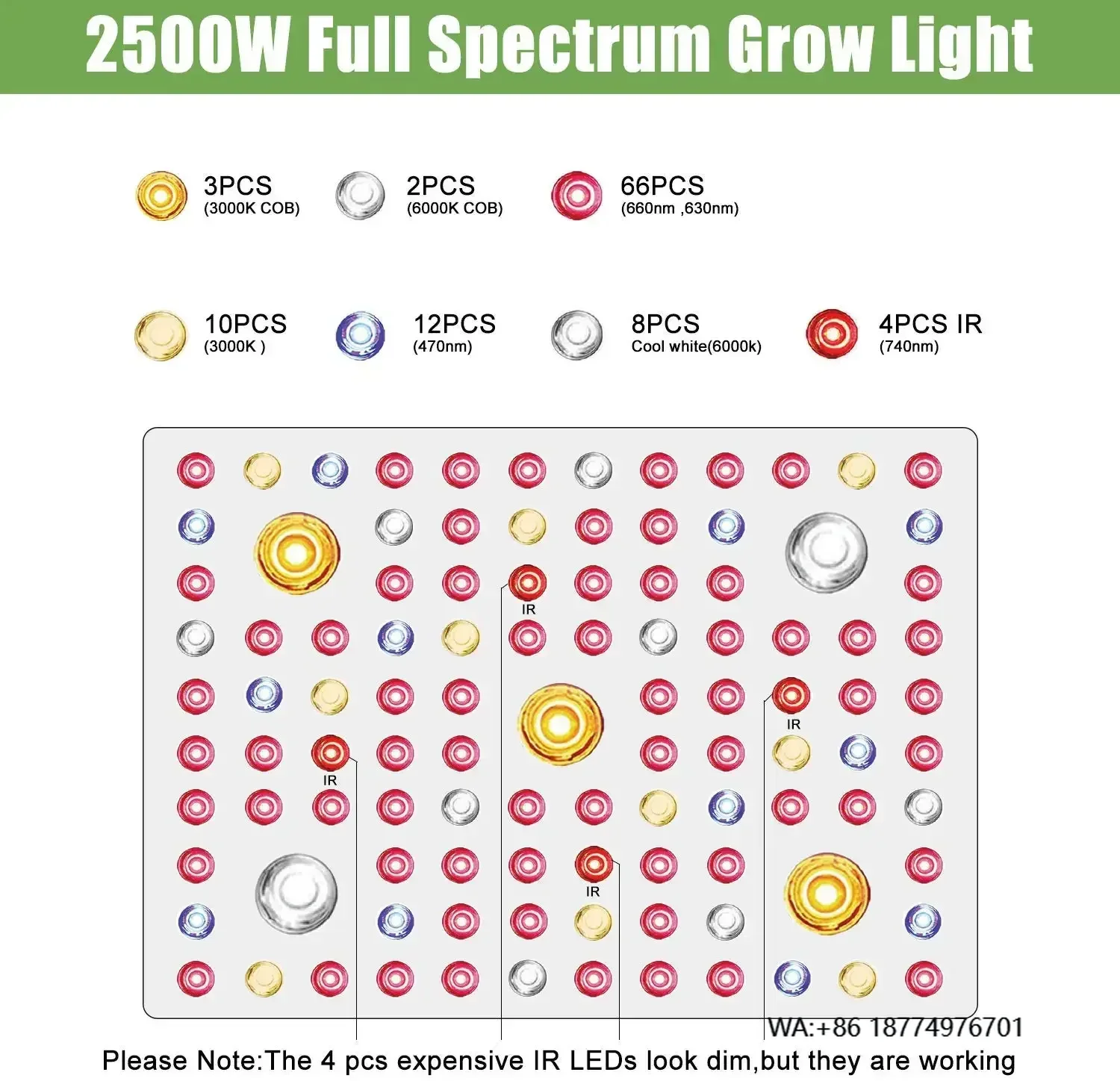 Phlizon COB 2500w Led Grow Lights Indoor Plants Lights New Design High Power
Phlizon COB 2500w Led Grow Lights Indoor Plants Lights New Design High Power
