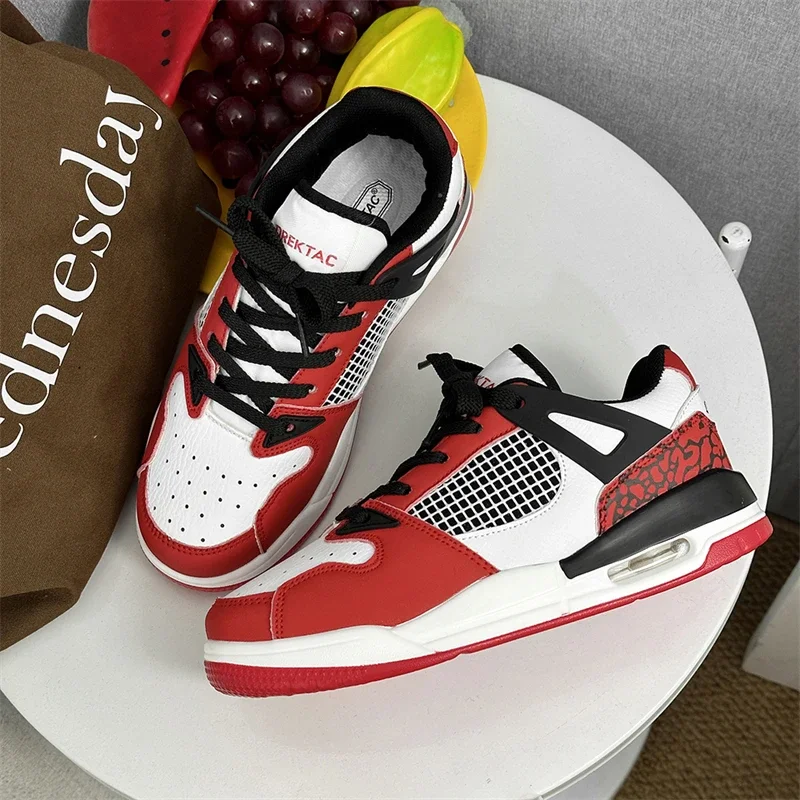 Spring and Autumn Couple Sports Shoes Fashionable Leather Board Shoes Personalized Lace Up Color Blocked Air Cushion Shoes35-44
Spring and Autumn Couple Sports Shoes Fashionable Leather Board Shoes Personalized Lace Up Color Blocked Air Cushion Shoes35-44