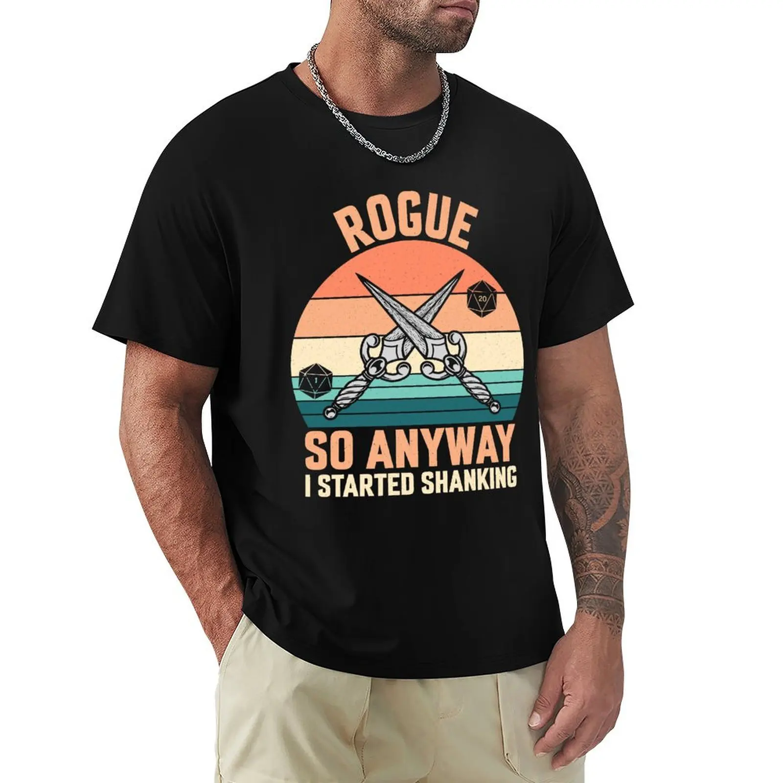 DnD Rogue Shanking Retro T-Shirt boys animal print summer shirt cotton graphic tees clothing for men
DnD Rogue Shanking Retro T-Shirt boys animal print summer shirt cotton graphic tees clothing for men