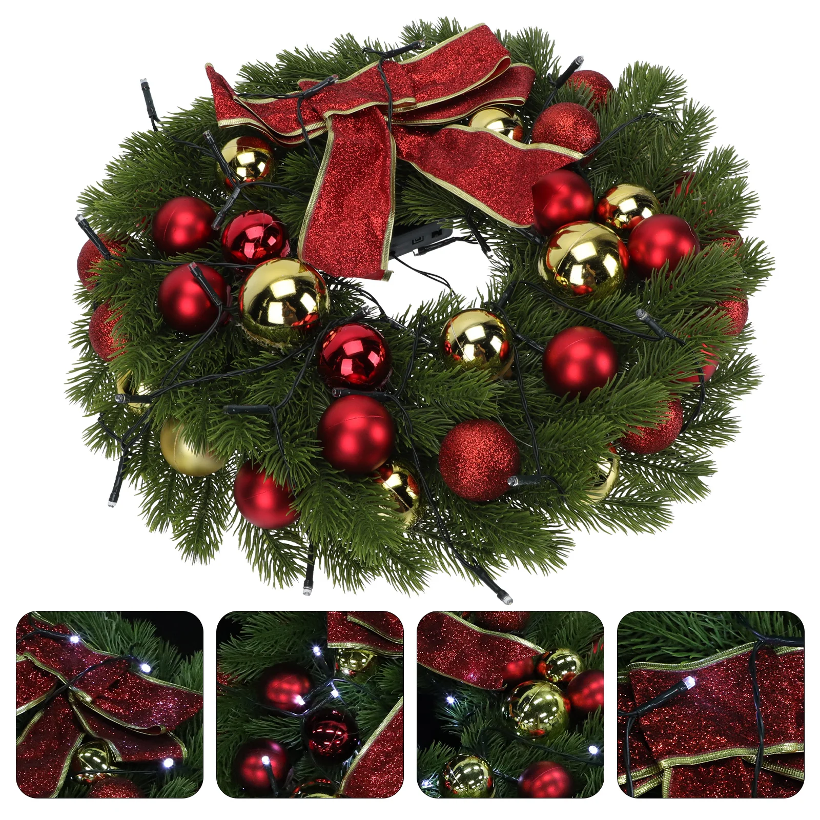 Led Lighted Christmas Wreath Garland Xmas Ornament Door Hanging Party Decor Wedding Scene Pendant Realistic Artificial Lighting
Led Lighted Christmas Wreath Garland Xmas Ornament Door Hanging Party Decor Wedding Scene Pendant Realistic Artificial Lighting