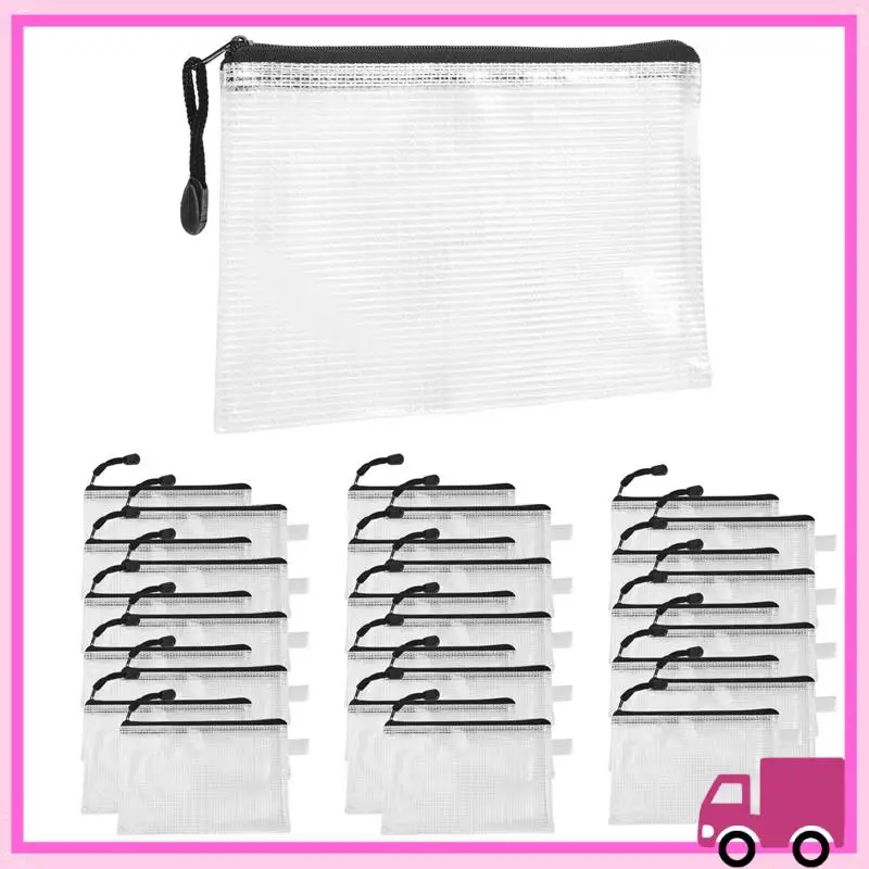 Compact 30Pcs B6 Mesh Zipper Pouch 5.3X7.7Inch,Waterproof Zip Bag For School Office Supplies, Puzzles & Games Organizing Storage
Compact 30Pcs B6 Mesh Zipper Pouch 5.3X7.7Inch,Waterproof Zip Bag For School Office Supplies, Puzzles & Games Organizing Storage