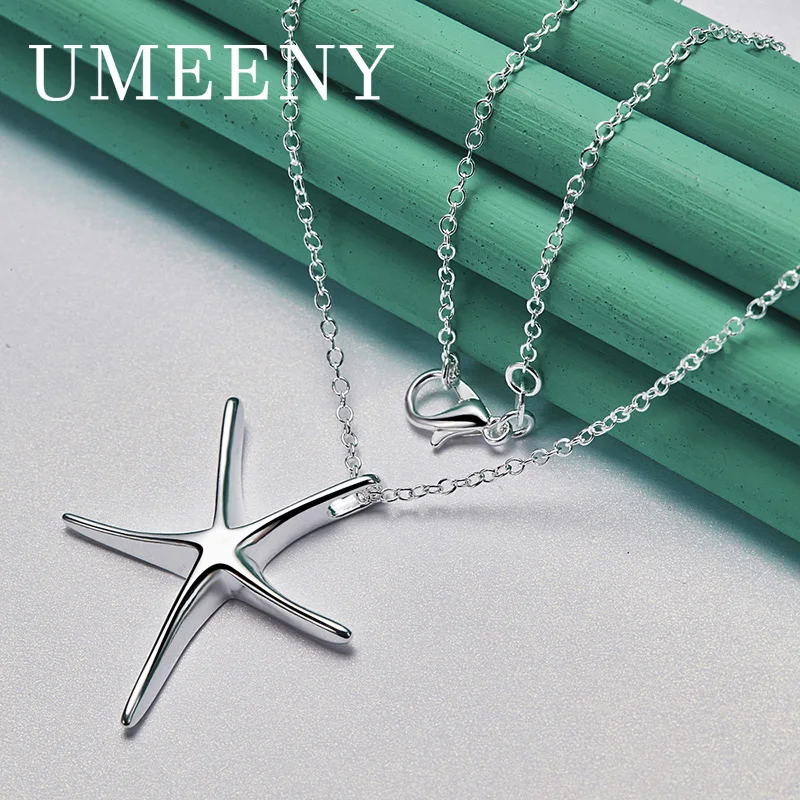 Fashion 925 Sterling Silver 16-30 Inch Delicate Starfish Necklace Women Jewelry Accessories Gift Party
Fashion 925 Sterling Silver 16-30 Inch Delicate Starfish Necklace Women Jewelry Accessories Gift Party