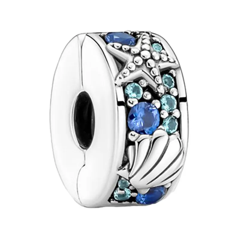 Tropical Starfish Shell Clip Charm Beads For Women Blue Turquoise Crystals Wave 925 Sterling Silver Jewelry Making DIY Bracelets
Tropical Starfish Shell Clip Charm Beads For Women Blue Turquoise Crystals Wave 925 Sterling Silver Jewelry Making DIY Bracelets