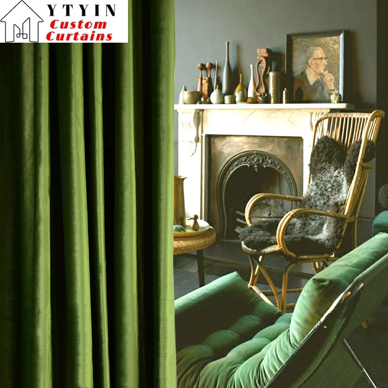 Velvet Curtains Blackout Olive Green Curtains for Living Dining Room Bedroom European Velvet Floor Window Green Custom Size
Velvet Curtains Blackout Olive Green Curtains for Living Dining Room Bedroom European Velvet Floor Window Green Custom Size