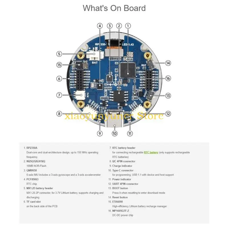P9JB RP2350 Development Board AMOLED Display Multiple Interfaces Support
P9JB RP2350 Development Board AMOLED Display Multiple Interfaces Support