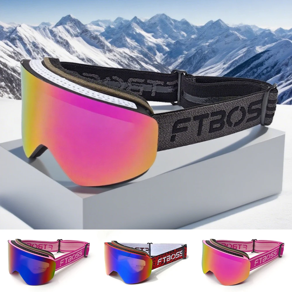 Лыжные очки UV400 с магнитным креплением, защитные очки для сноуборда со сменными линзами, зимние лыжные очки в оправе из ТПУ
Лыжные очки UV400 с магнитным креплением, защитные очки для сноуборда со сменными линзами, зимние лыжные очки в оправе из ТПУ