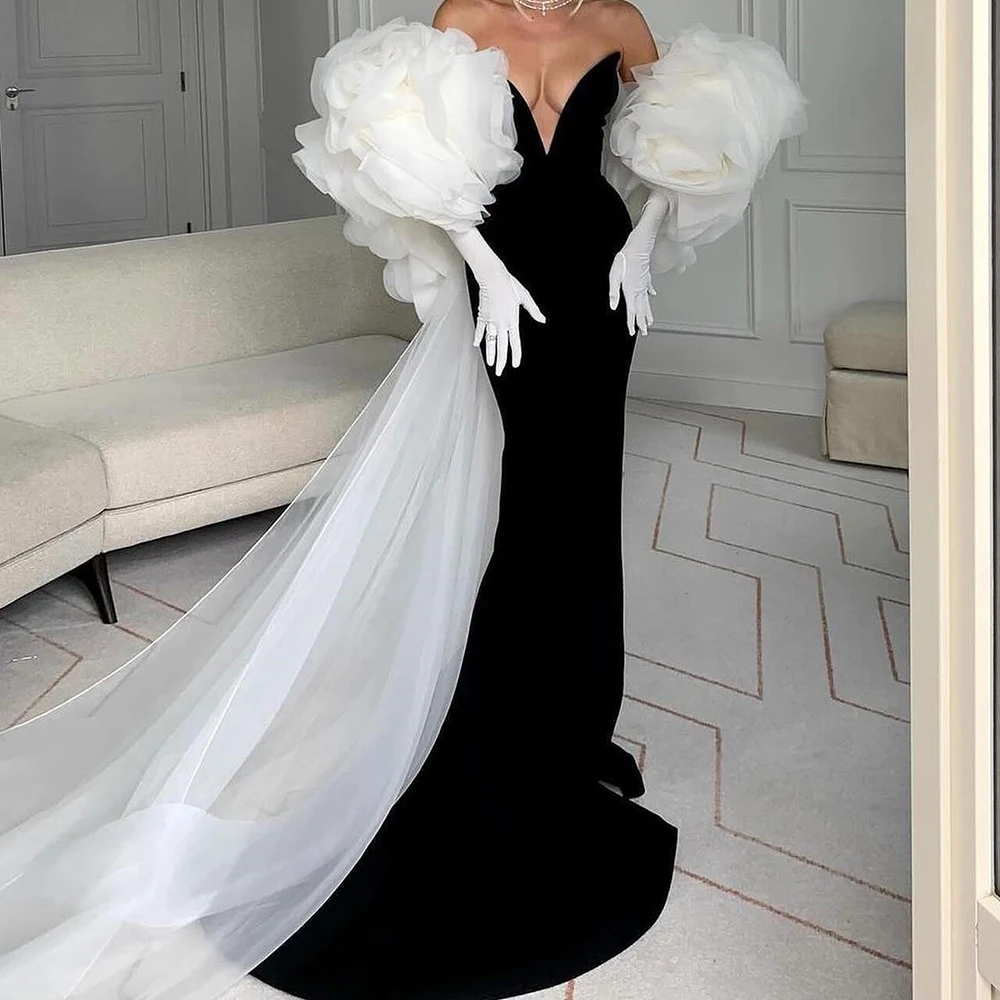 CustomizedFlowers Chapel Train Straight Floor Length Strapless Fashion and Exquisite Evening Dresses Detachable Sleeve Jersey Lo
CustomizedFlowers Chapel Train Straight Floor Length Strapless Fashion and Exquisite Evening Dresses Detachable Sleeve Jersey Lo