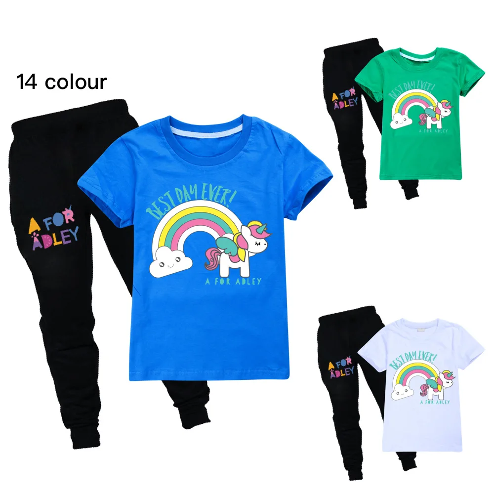 New Spring Summer A FOR ADLEY Baby Girls Boys Clothes Outfits Kids Short Sleeve T-Shirts+Pants 2pcs set Children's Clothing Suit
New Spring Summer A FOR ADLEY Baby Girls Boys Clothes Outfits Kids Short Sleeve T-Shirts+Pants 2pcs set Children's Clothing Suit