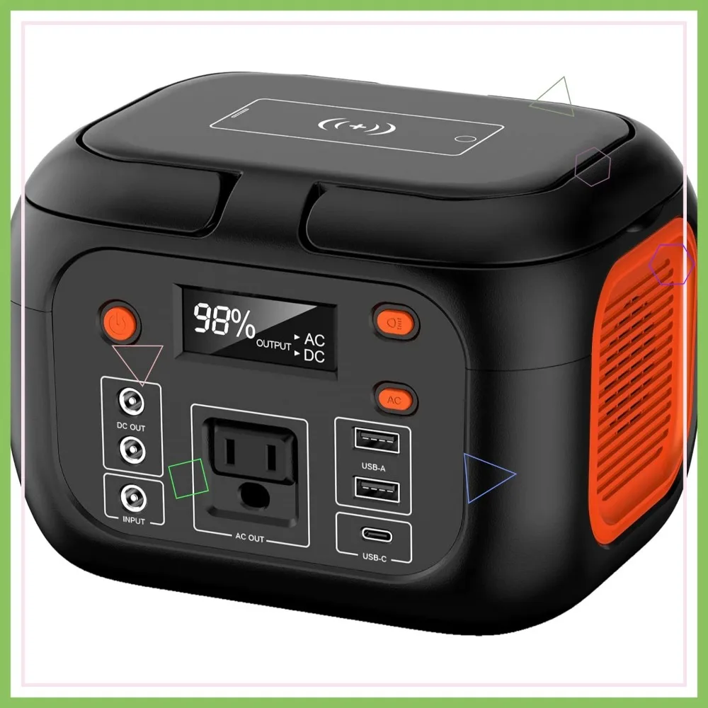 97Wh Portable Power Station with Wireless Charging, 150W AC Outlet, Solar Ready for Camping Home Emergency
97Wh Portable Power Station with Wireless Charging, 150W AC Outlet, Solar Ready for Camping Home Emergency