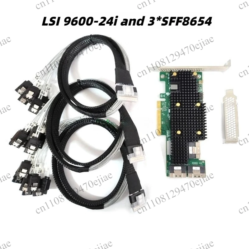 LSI 9600-24i SAS4024 dual-port HBA card, supports SATA/SAS/NVME
LSI 9600-24i SAS4024 dual-port HBA card, supports SATA/SAS/NVME