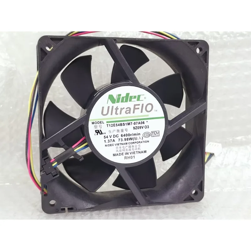 Nidec T12E54BS1M7-07A06 DC 54 В 1,37 А 120x120x38 мм 4-проводной охлаждающий вентилятор для сервера
Nidec T12E54BS1M7-07A06 DC 54 В 1,37 А 120x120x38 мм 4-проводной охлаждающий вентилятор для сервера
