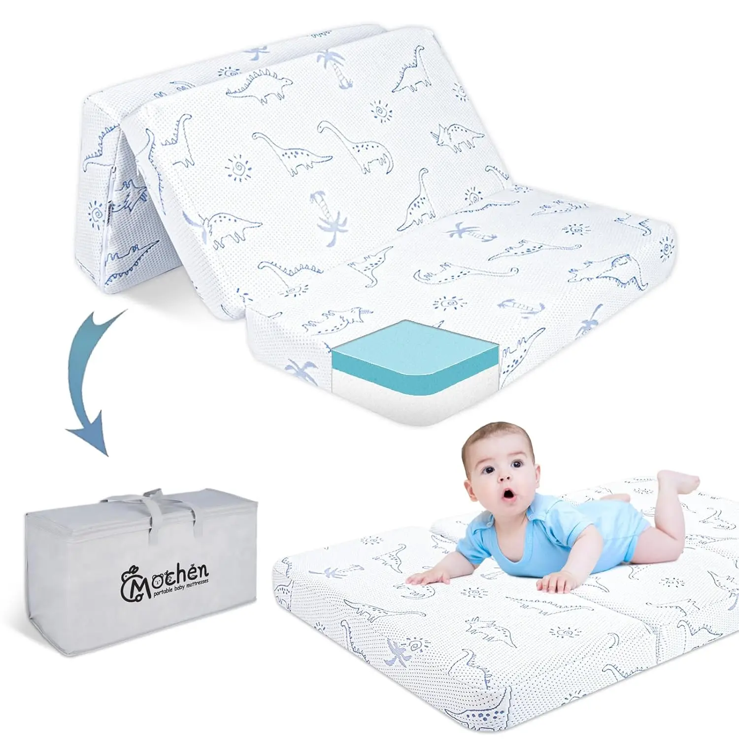 Trifold Pa And Play Mattr 38X26 Двусторонний коврик из пены с эффектом памяти Pa N Play Mattresses со съемным чехлом для динозавров и сумкой для переноски,
Trifold Pa And Play Mattr 38X26 Двусторонний коврик из пены с эффектом памяти Pa N Play Mattresses со съемным чехлом для динозавров и сумкой для переноски,