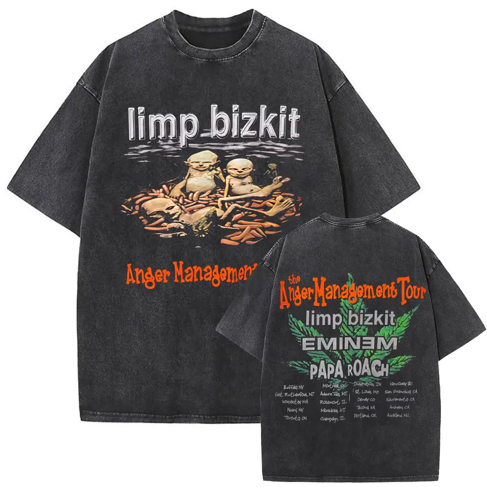 Washed Vintage Rock Band Limp Bizkit Anger Management Tour T-shirt Men Women Casual Cotton Oversized T Shirts Eminem Streetwear
Washed Vintage Rock Band Limp Bizkit Anger Management Tour T-shirt Men Women Casual Cotton Oversized T Shirts Eminem Streetwear