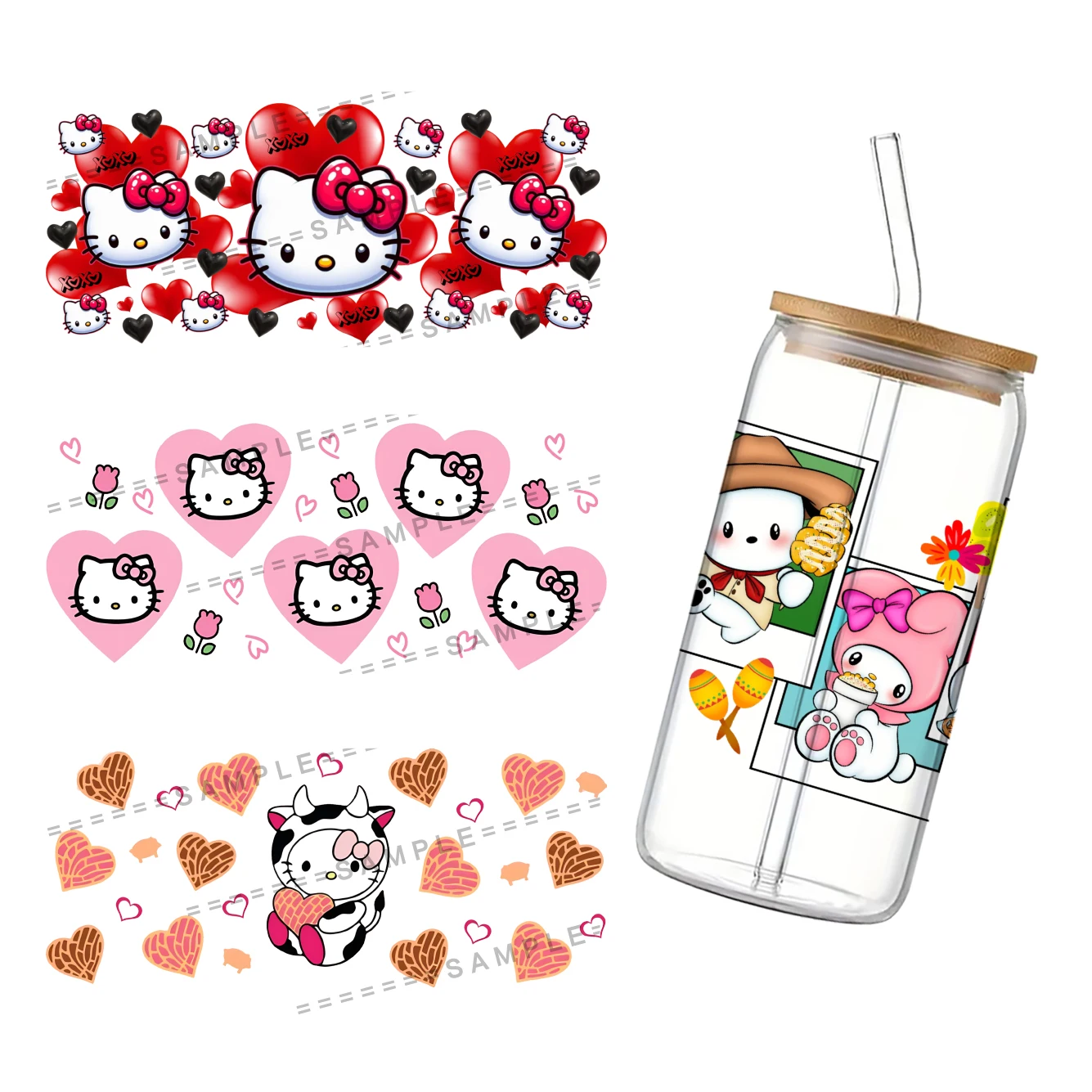 Lovely Heart Kitty Cat Printed UV DTF Transfer Sticker Waterproof For 16oz Glass Cup Wrap Stickers
Lovely Heart Kitty Cat Printed UV DTF Transfer Sticker Waterproof For 16oz Glass Cup Wrap Stickers